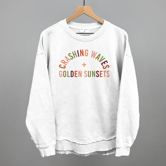 Crashing Waves And Golden Sunsets