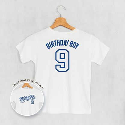 Birthday Boy Varsity #9 (Kids Back Print)
