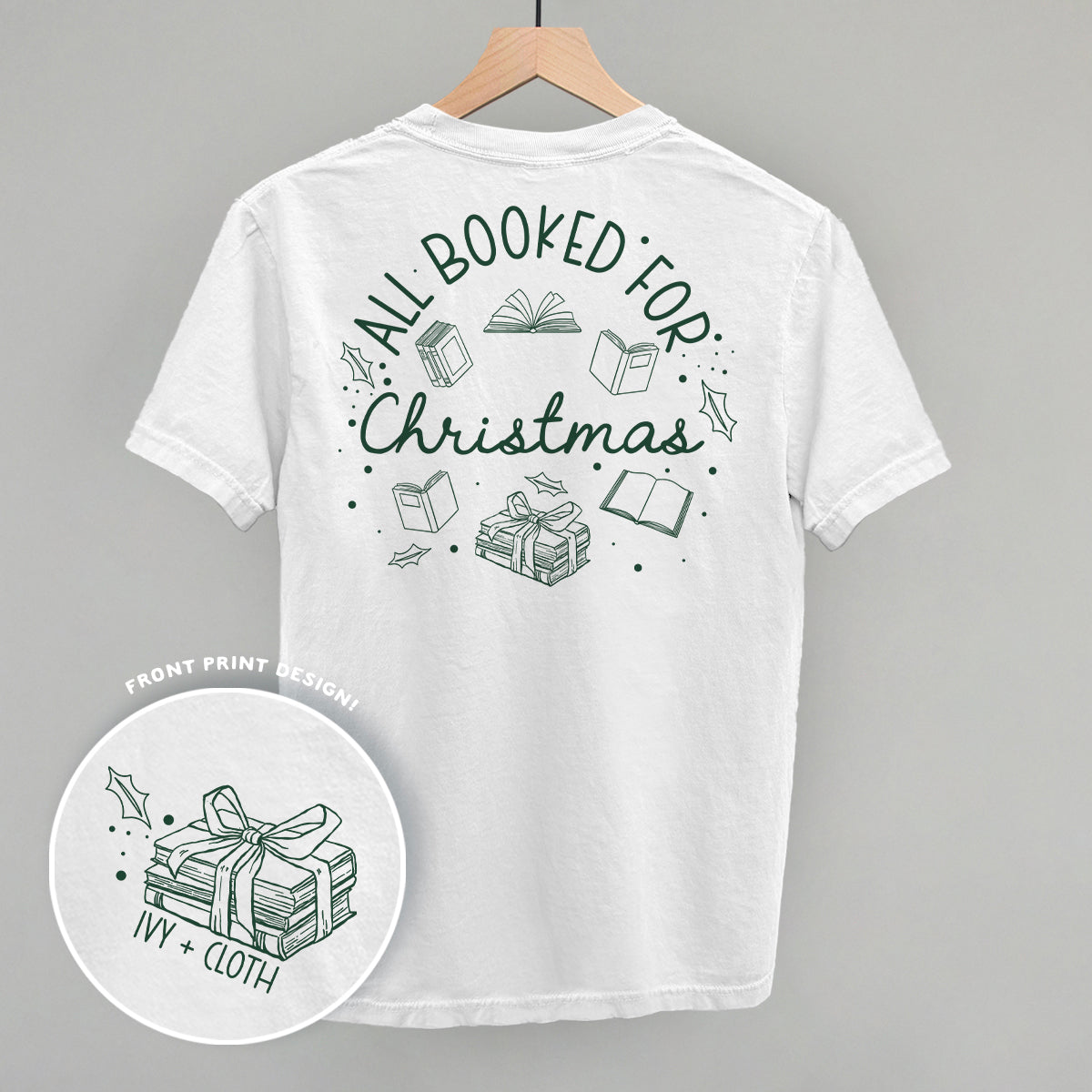 All Booked For Christmas Wreath (Back Print)