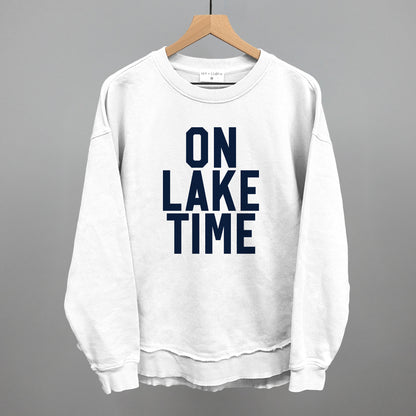 On Lake Time Block Letters