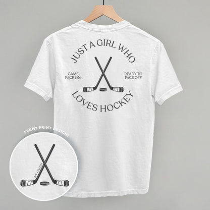 Just A Girl Who Loves Hockey (Back Print)
