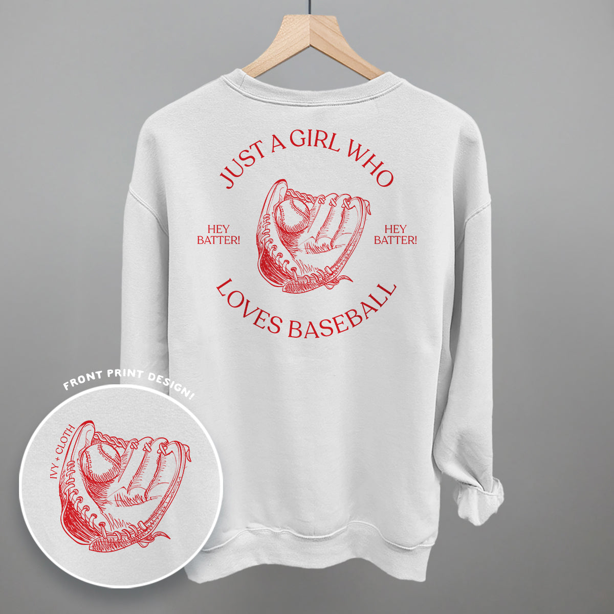 Just A Girl Who Loves Baseball (Back Print)