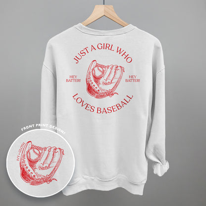 Just A Girl Who Loves Baseball (Back Print)