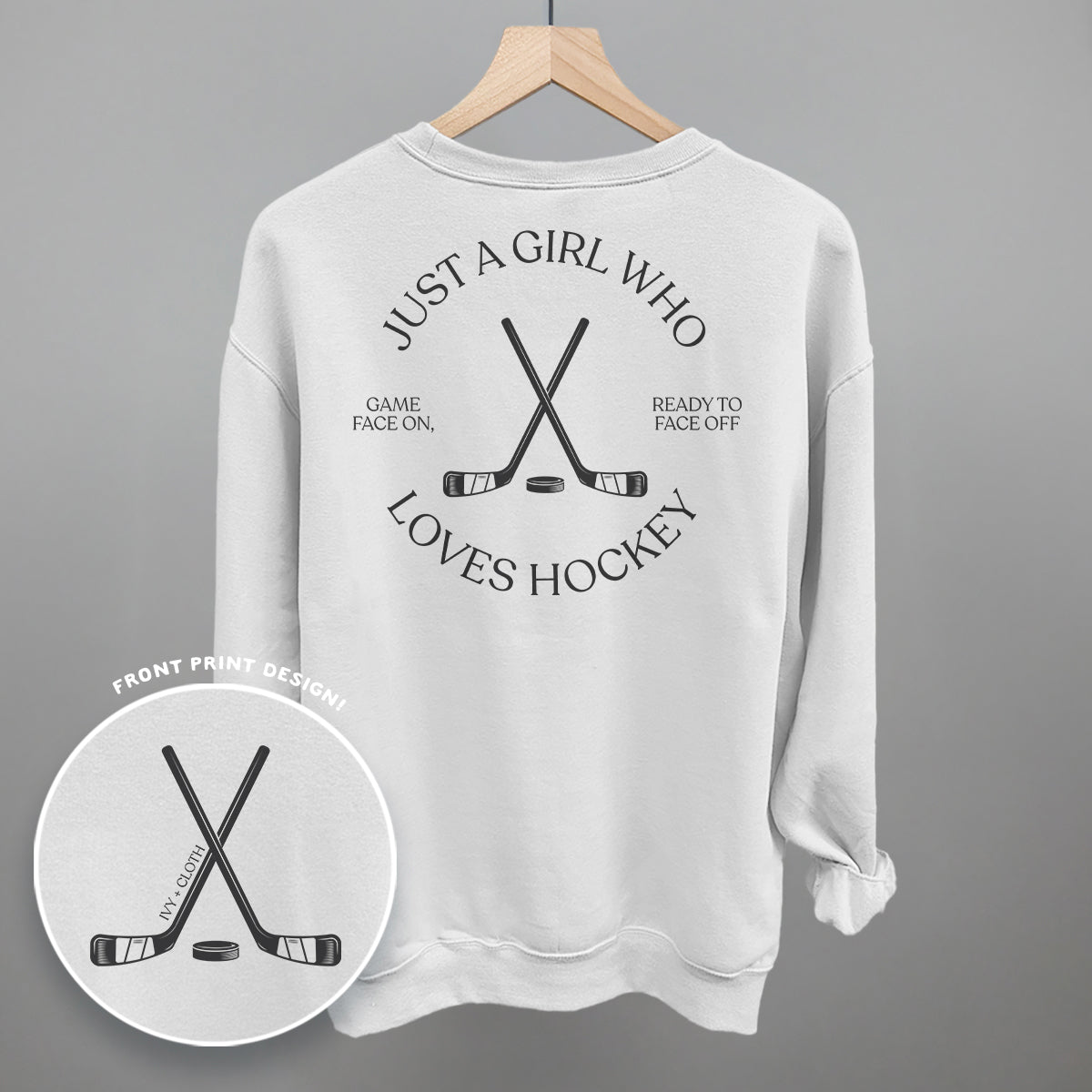 Just A Girl Who Loves Hockey (Back Print)