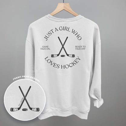 Just A Girl Who Loves Hockey (Back Print)