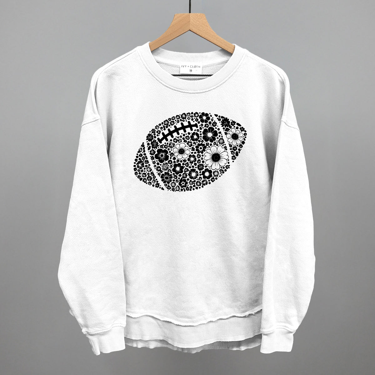 Floral Football Black