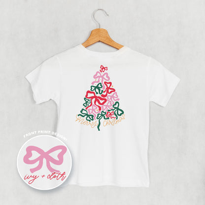 Merry Christmas Bow Tree (Kids Back Print)