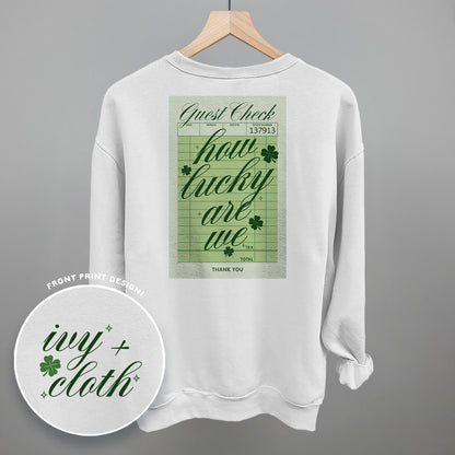 How Lucky Are We Guest Check (Back Print)