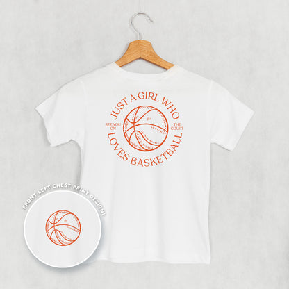 Just A Girl Who Loves Basketball (Kids Back Print)