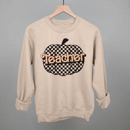 Teacher Checkerboard Pumpkin