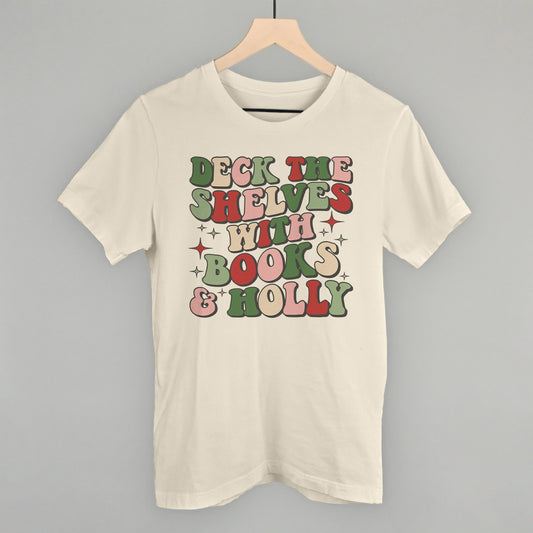 Deck The Shelves With Books & Holly
