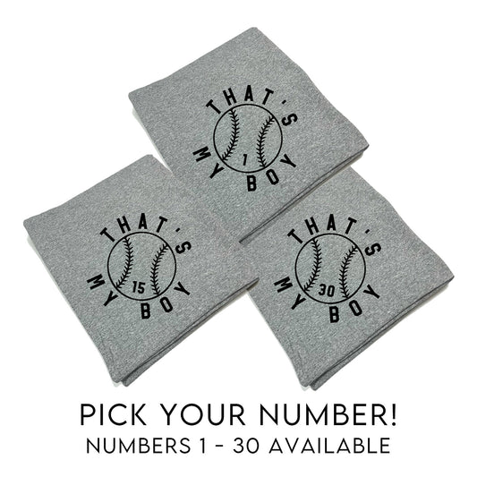 That's My Boy Baseball Number (Blanket)