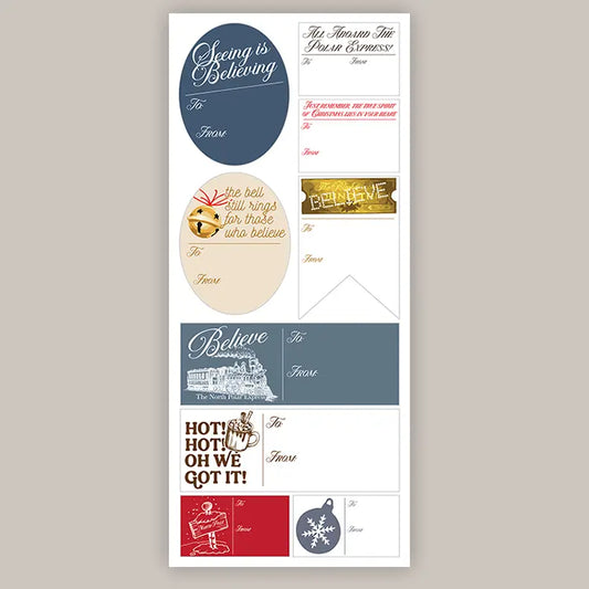Polar Express Holiday Tags (Sticker Sheet)