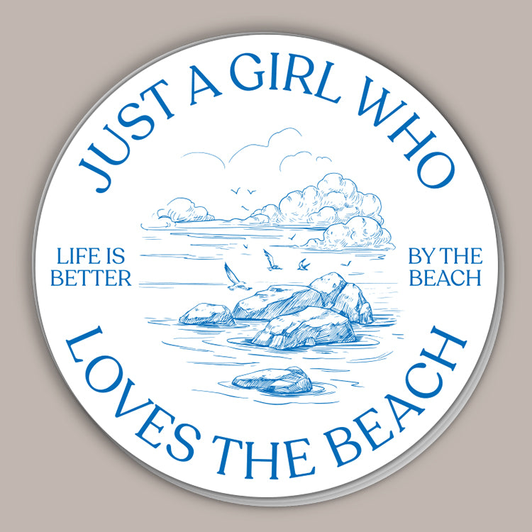 Just A Girl Who Loves The Beach (Decal)