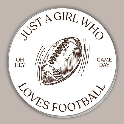 Just A Girl Who Loves Football (Decal)