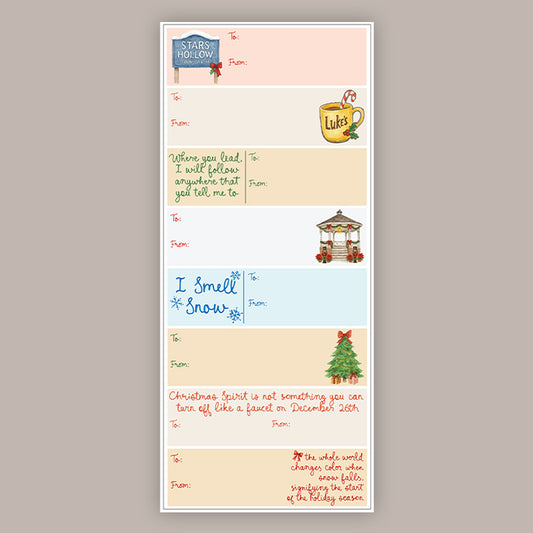 Gilmore Girls Christmas Holiday Tags (Sticker Sheet)