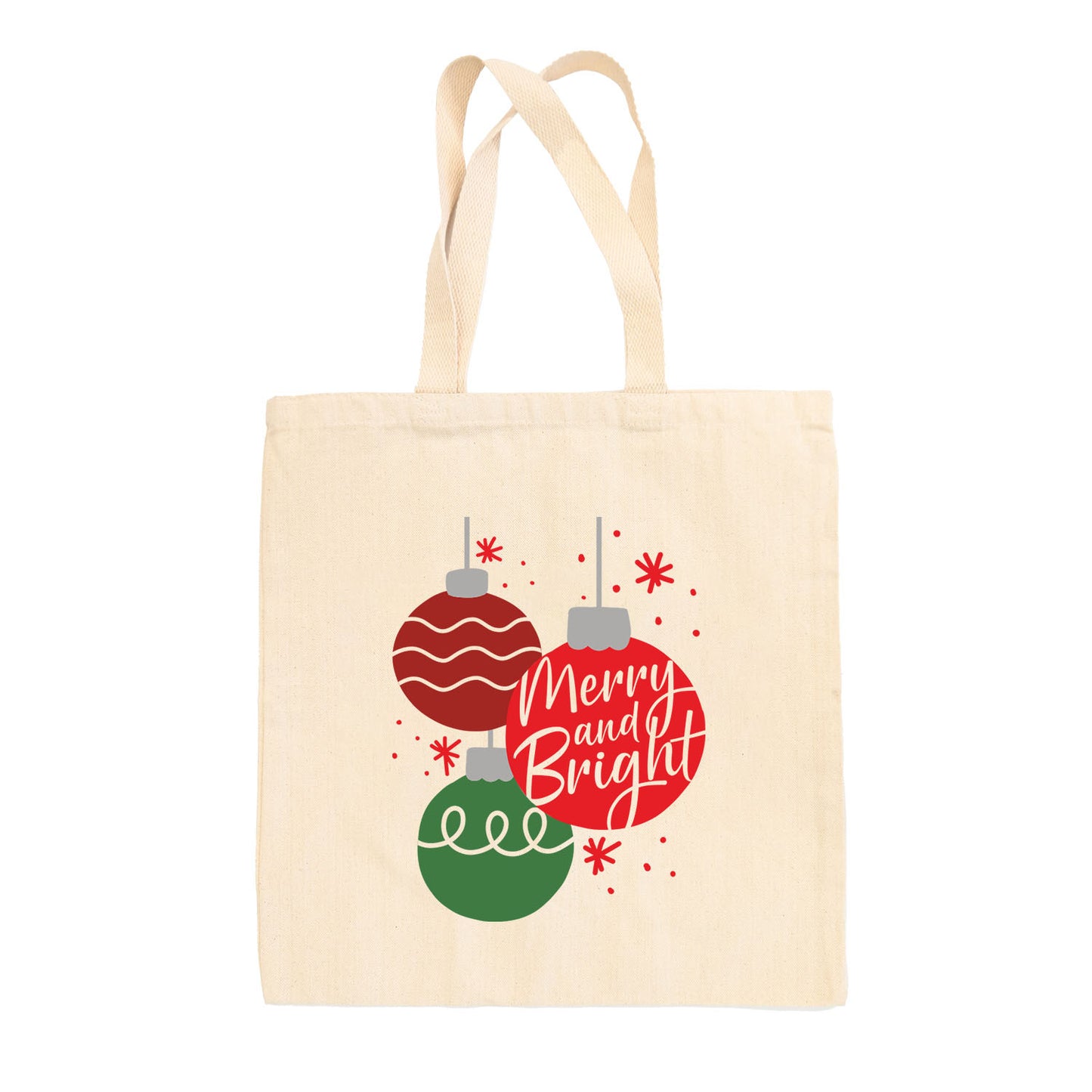 Merry and Bright Ornament Tote Bag