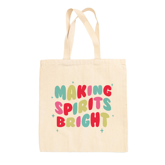 Making Spirits Bright Colorful Tote Bag