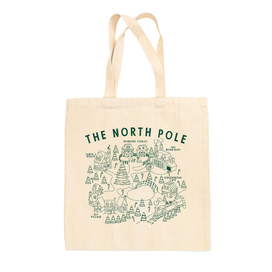 North Pole Map Tote Bag