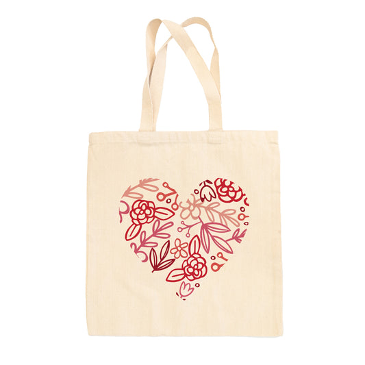 Flower Heart Tote Bag
