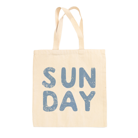 Sunday Distressed Tote Bag