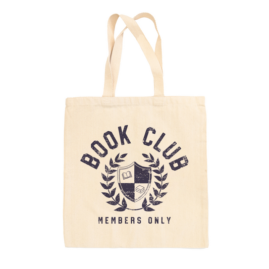 Book Club Distressed Tote Bag
