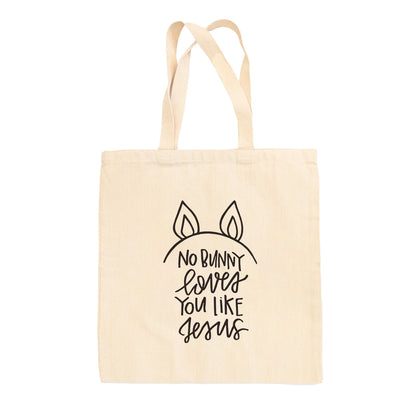 No Bunny Loves You Like Jesus Tote Bag