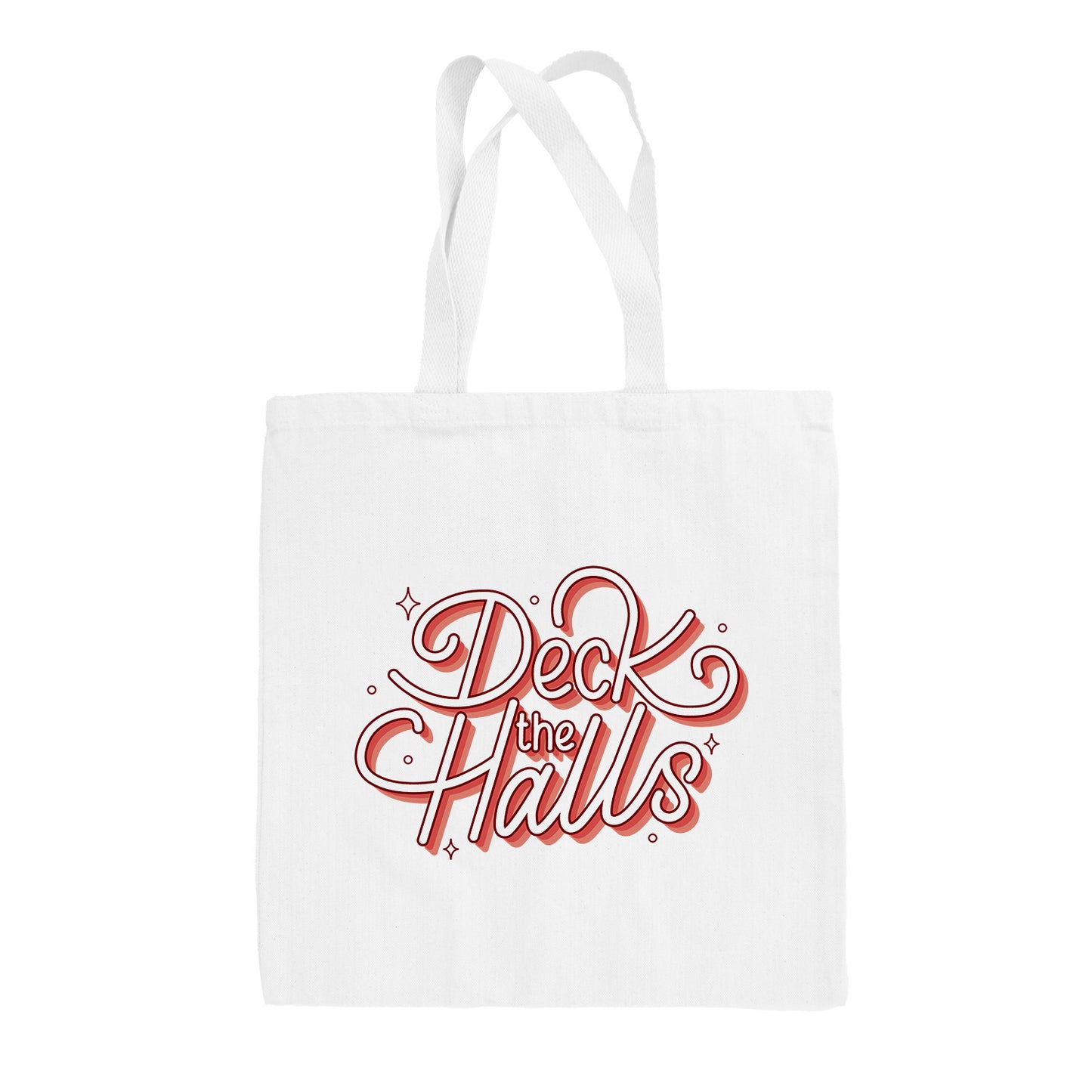 Deck The Hall Sparkle Script Tote Bag