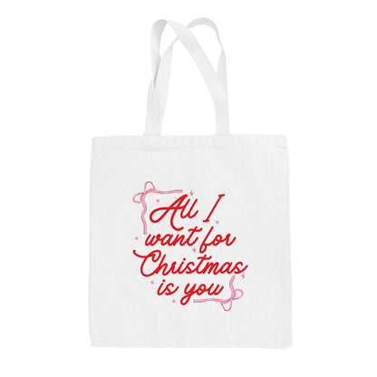 All I Want For Christmas Is You Bows Tote Bag