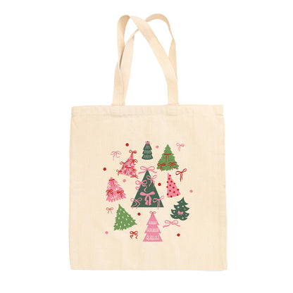 Bow Christmas Trees Tote Bag