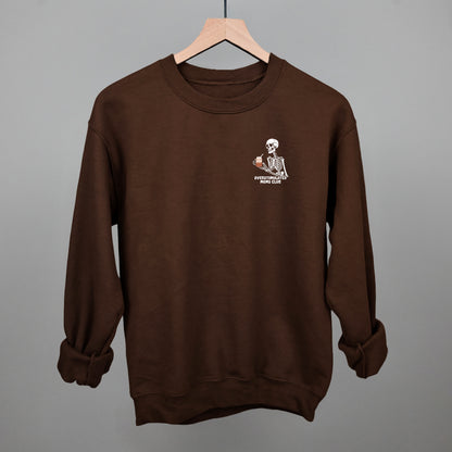 Overstimulated Moms Club (Skeleton + Coffee) (Left Chest)