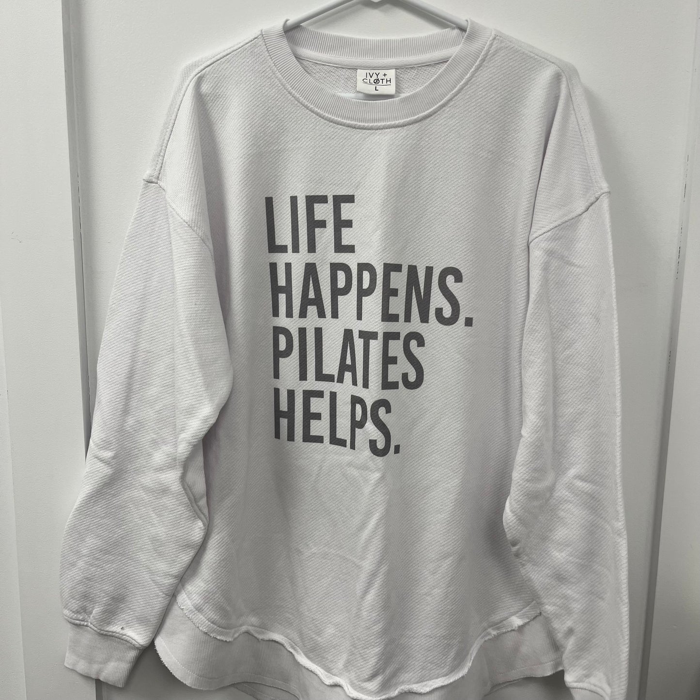 Life Happens Pilates Helps - L - WH SALE