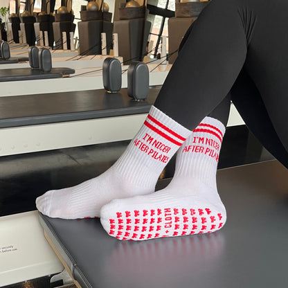 I'm Nicer After Pilates Grip Socks