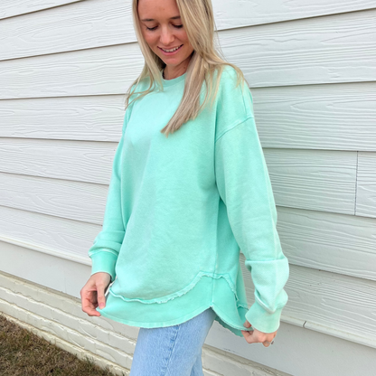 Beach Glass Oversized Terry Poncho