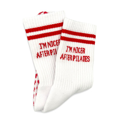I'm Nicer After Pilates Grip Socks