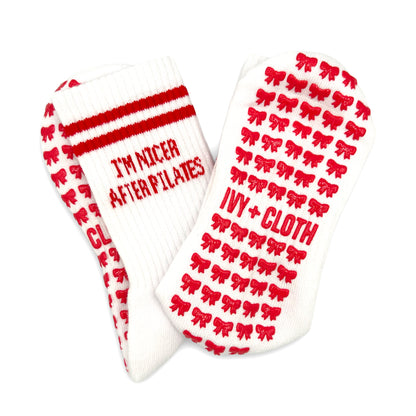 I'm Nicer After Pilates Grip Socks