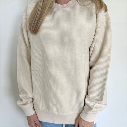 Moonbeam Oversized Corded Crew