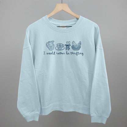 I Would Rather Be Thrifting Blue