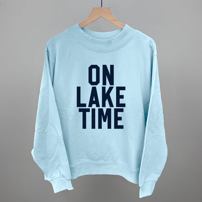 On Lake Time Block Letters