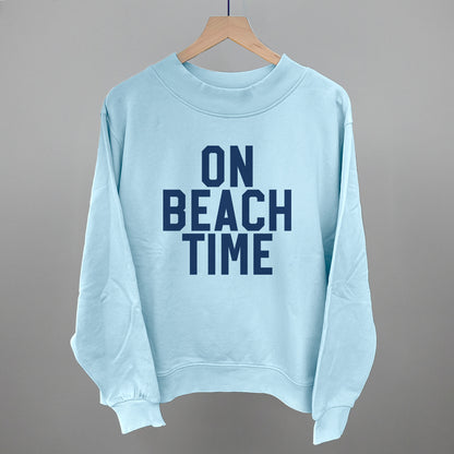 On Beach Time Block Letters