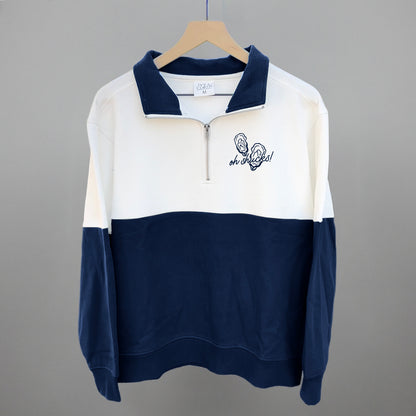 Oh Shucks Oysters (Navy Blue) (Left Chest)