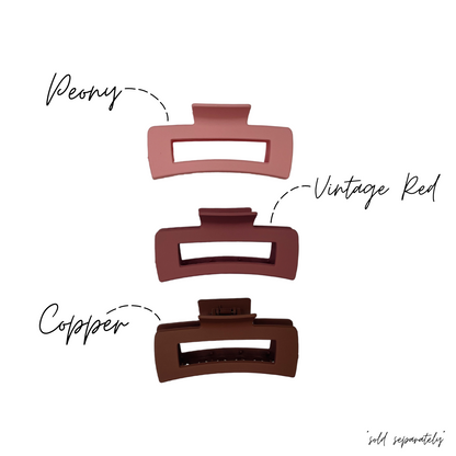 Copper Rectangles Claw Clip
