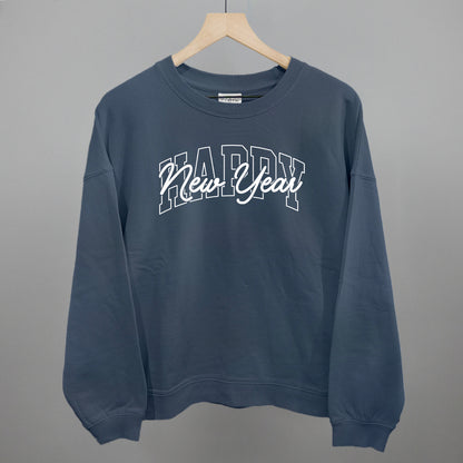 Happy New Year White Arch + Script