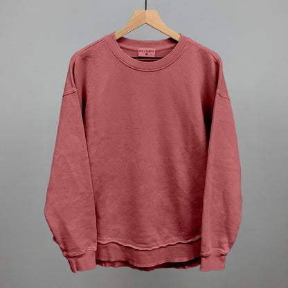 Marsala Oversized Terry Poncho