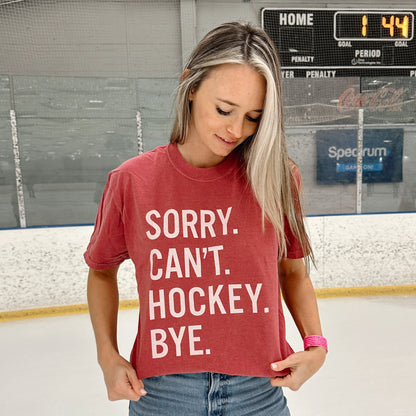 Sorry Can't Hockey Bye
