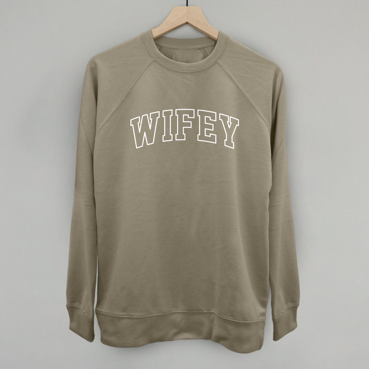 Wifey (White Collegiate Outline)