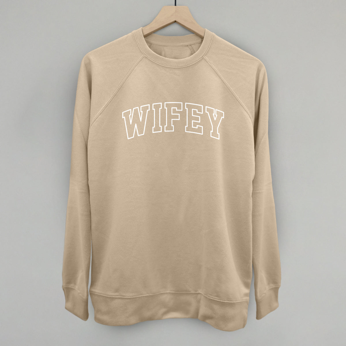 Wifey (White Collegiate Outline)