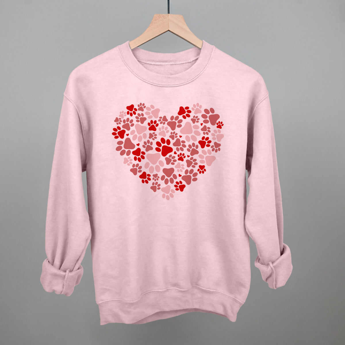 printed heart sweatshirt